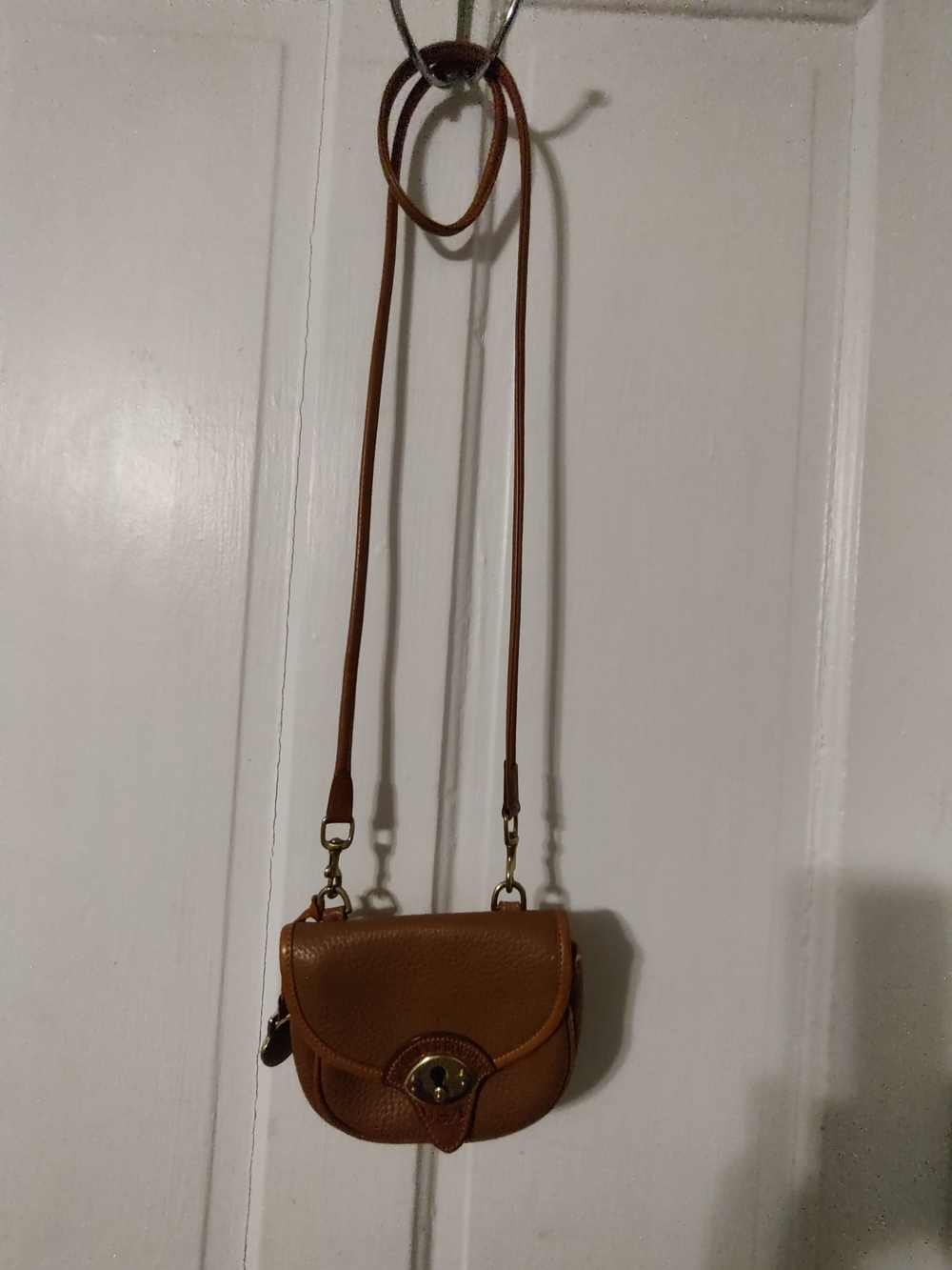 Vintage Dooney Leather Crossbody Bag in Brown